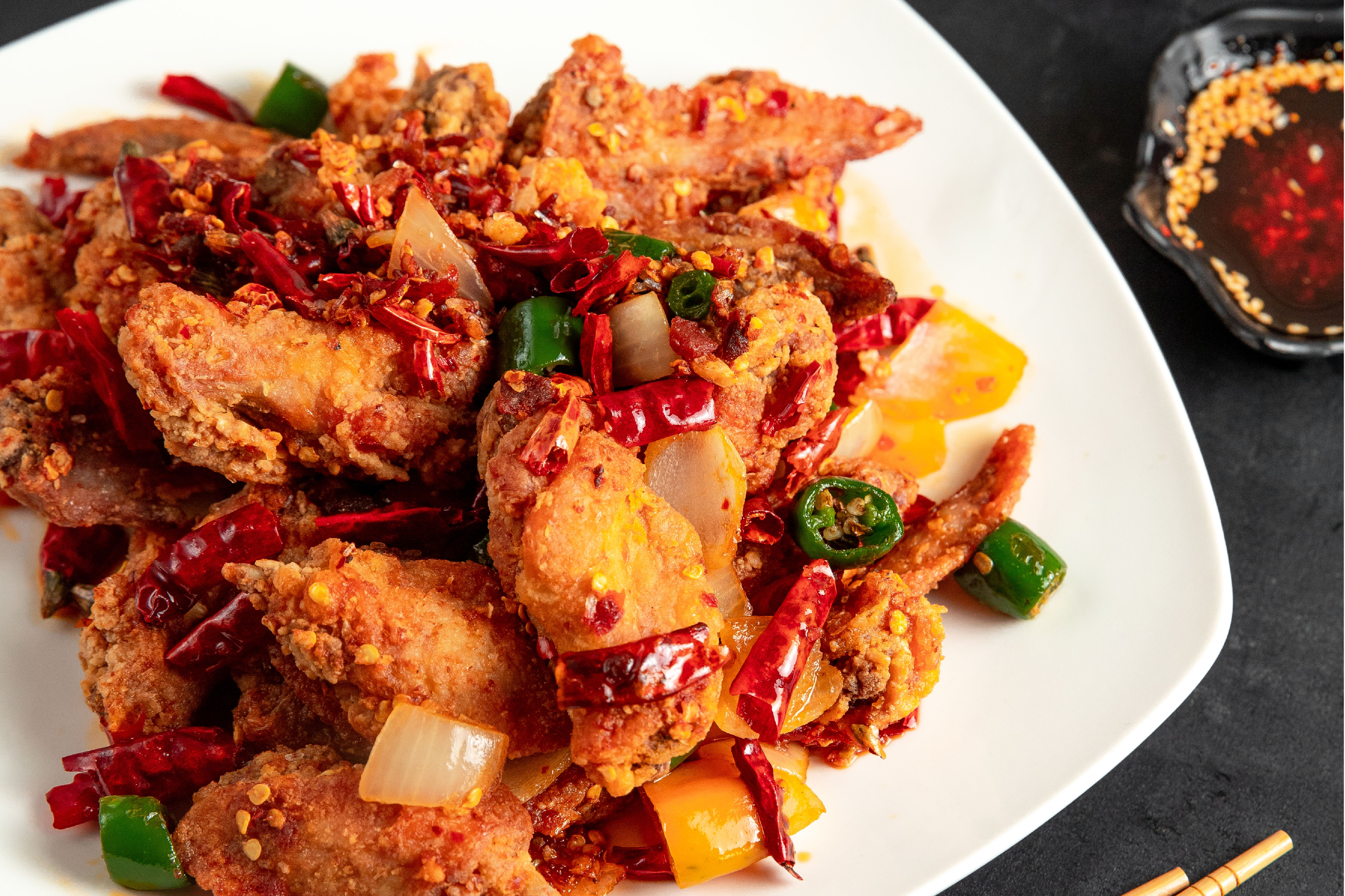 3. ไก่ทอดซอสพริกหม่าล่า